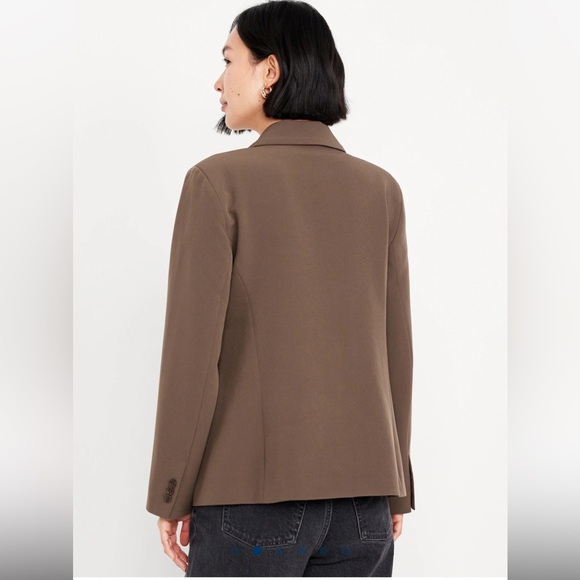 Old Navy Olive Green Taylor Fitted Suit Blazer - Picture 6 of 12